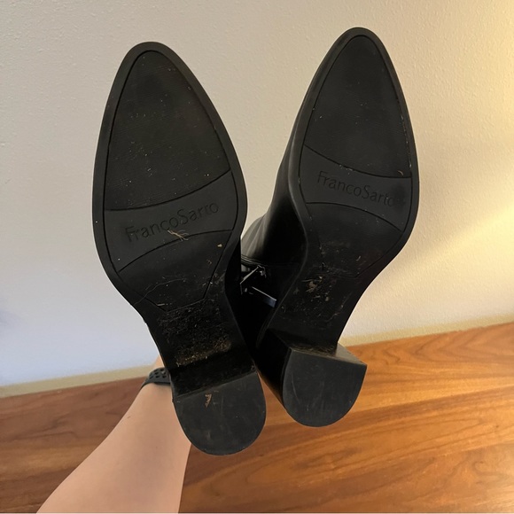 Franco Sarto Bette Black Bootie Chelsea Boot Size 7.5 - Picture 6 of 6